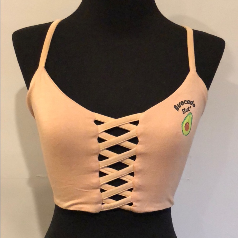 Nude crop top